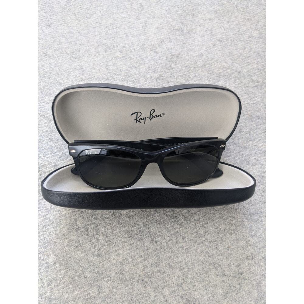 Ray Ban Polarized Sunglasses RB 2132 New Wayfarer 901 Black 55-18 With Case
